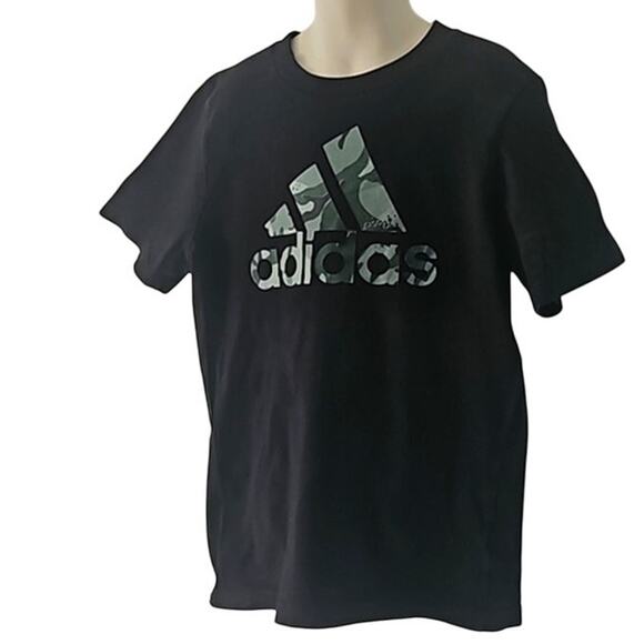 Adidas Boys' Short Sleeve Tee with Camo Graphics - Size 7 - Picture 5 of 6